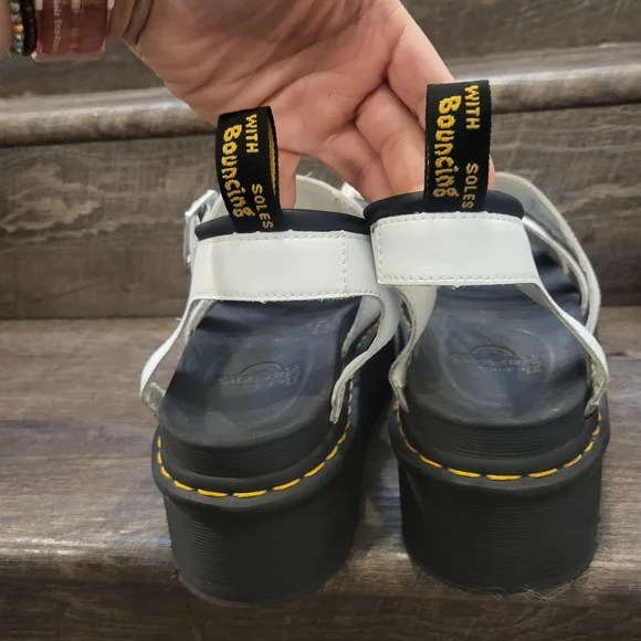 Dr.Martens Women Blaire Sandal White Hydro Leather - Picture 4 of 9